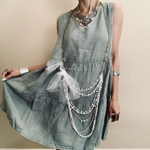 Brand New 100% linen dress Lucky brand - Picture 13 of 13